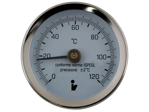 Teplomer na kúrenie, bimetalový príložný DN 63 s rozsahom 0-120 °C