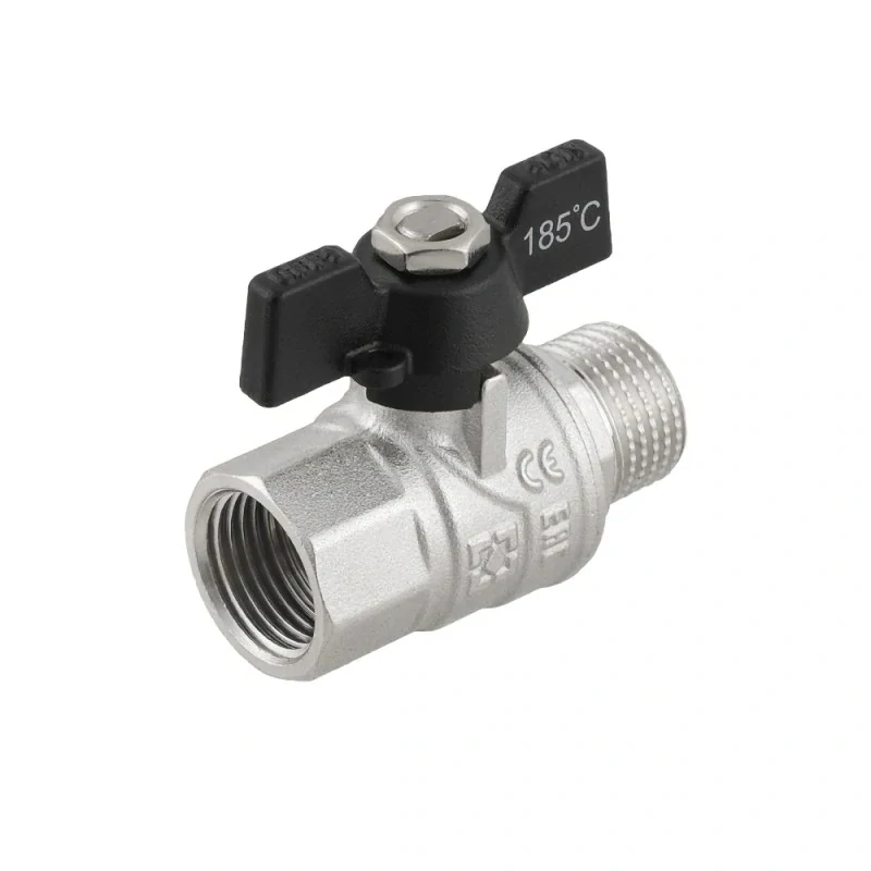 Guľový kohút motýľ 1″ MF PN40 s upchávkou