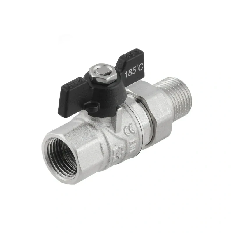 Guľový ventil s rozoberateľným šróbením – priamy 1/2" PN50 s upchávkou