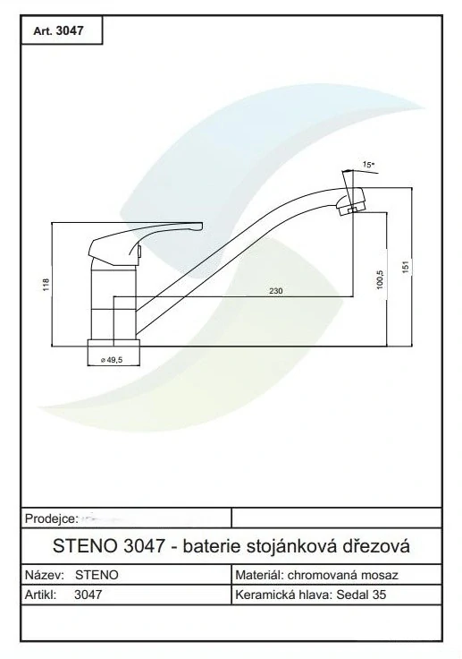 Drezová stojanková batéria