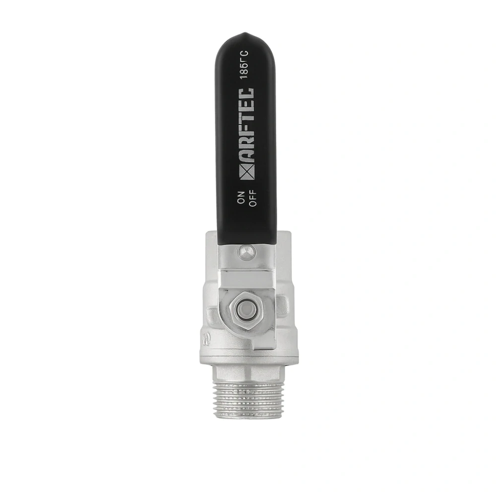 Guľový ventil RAFTEC Black 1/2" FF – PN50, robustný uzatvárací ventil s pákou