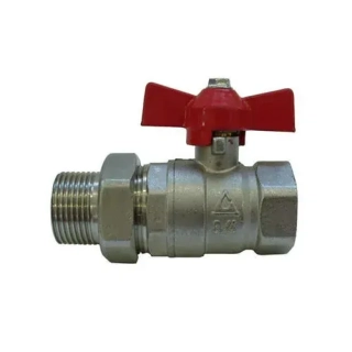 Mosadzný guľový so šróbením  3/4" PN 20