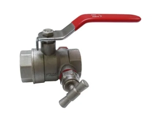 Mosadzný guľový ventil s vypúšťaním 6/4" FF páka PN 20