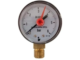 Tlakomer 0- 6bar, DN63, spodný vývod - 1/4"