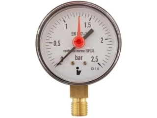 Tlakomer 0- 2,5 bar, DN 100, spodný vývod - 1/2"