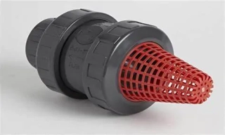 PVC spätná klapka so sacím košom 63 mm