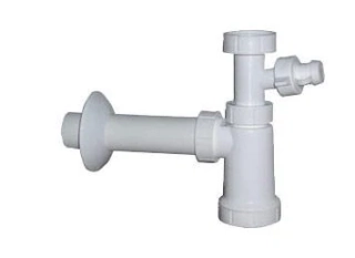 Sifón pre umývadlo s prevlečnou maticou 5/4" x 40 mm a vývodom na práčku