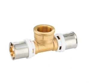 PEX-AL T-kus- vnútorný závit 16 x 1/2" x 16 – lisovacia tvarovka (TH)