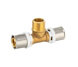 PEX-AL T-kus- vonkajší závit 20 x 1/2" x 20 – lisovacia tvarovka (TH)