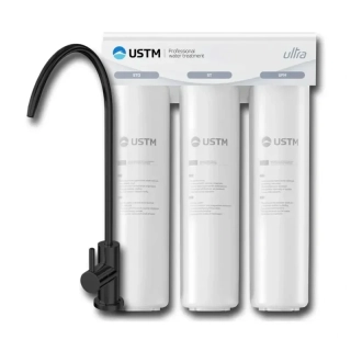 Trojfázový kuchynský filter USTM ULTRA s UFM membránou 0,01 μm – kompletná sada s čiernou batériou