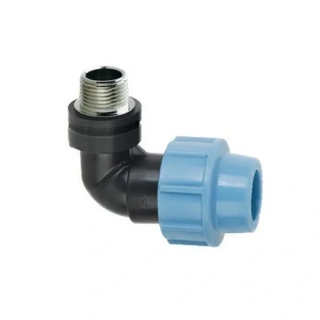 PE koleno 20 mm x 1/2" s vonkajším mosadzným závitom