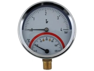 Termomanometer 0-4bar, spodný vývod - 1/2"