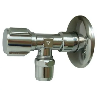 Vretenový rohový ventil 3/8" x 1/2" s ružicou