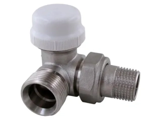 Radiátorový ventil rohový - ľavý 1/2" x 3/4"