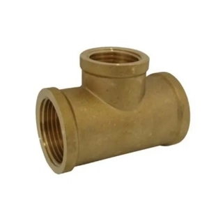 Mosadzný T-kus redukovaný 1" x 3/4" x 1"