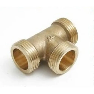 Mosadzný T-kus 3/8" MMM