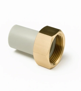 PPR plastové hrdlo 20 mm x 3/4" s prevlečnou maticou