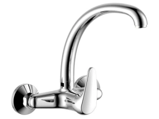 Drezová nástenná batéria s ramienkom "J" ,rozteč 150mm