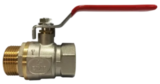 Mosadzný guľový ventil  6/4" MF páka PN 30